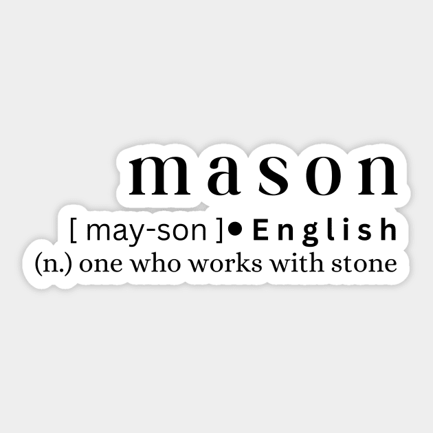 Mason Sticker by MajesticWords